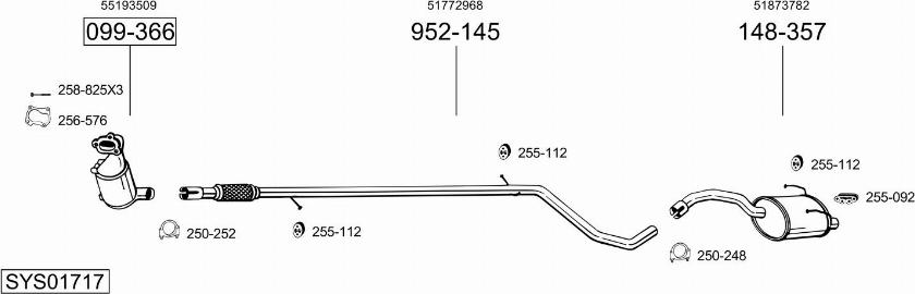 Bosal SYS01717 - Sistem de esapament - allinparts.ro