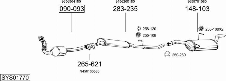 Bosal SYS01770 - Sistem de esapament - allinparts.ro