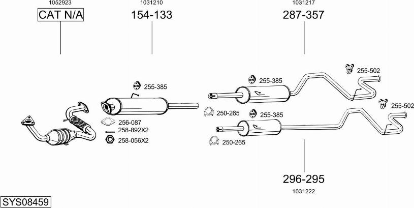 Bosal SYS08459 - Sistem de esapament - allinparts.ro