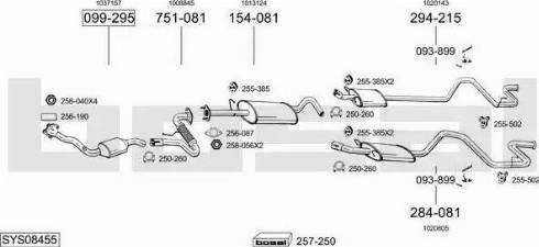 Bosal SYS08455 - Sistem de esapament allinparts.ro