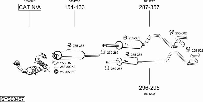 Bosal SYS08457 - Sistem de esapament - allinparts.ro