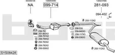 Bosal SYS08428 - Sistem de esapament allinparts.ro