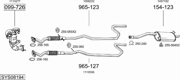 Bosal SYS08194 - Sistem de esapament - allinparts.ro