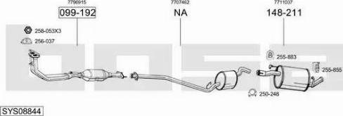 Bosal SYS08844 - Sistem de esapament - allinparts.ro