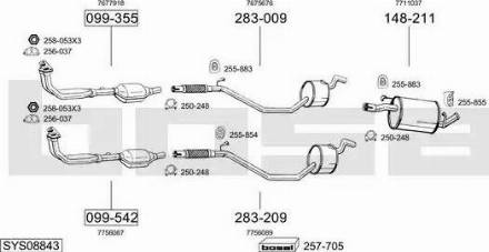 Bosal SYS08843 - Sistem de esapament - allinparts.ro