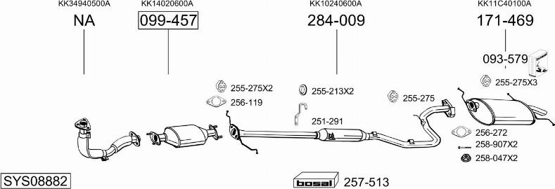 Bosal SYS08882 - Sistem de esapament allinparts.ro