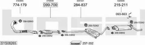 Bosal SYS08265 - Sistem de esapament - allinparts.ro
