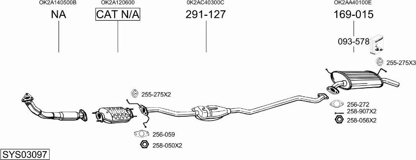 Bosal SYS03097 - Sistem de esapament allinparts.ro