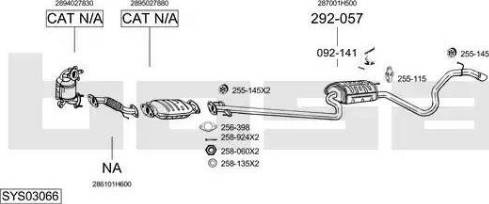Bosal SYS03066 - Sistem de esapament allinparts.ro