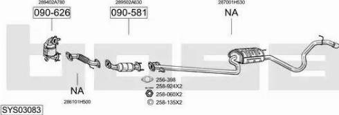 Bosal SYS03083 - Sistem de esapament allinparts.ro