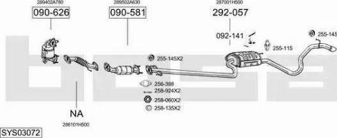 Bosal SYS03072 - Sistem de esapament allinparts.ro