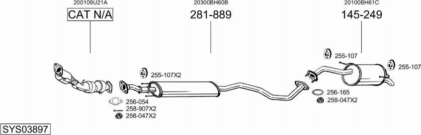 Bosal SYS03897 - Sistem de esapament allinparts.ro