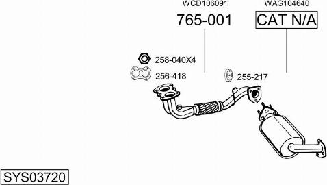 Bosal SYS03720 - Sistem de esapament allinparts.ro