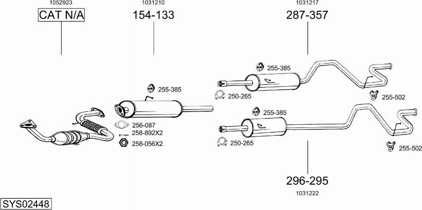 Bosal SYS02448 - Sistem de esapament allinparts.ro