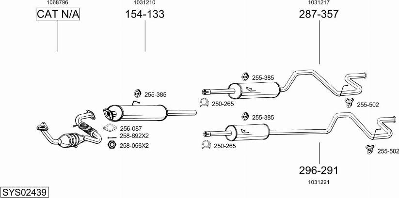 Bosal SYS02439 - Sistem de esapament allinparts.ro