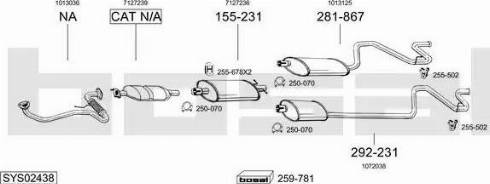 Bosal SYS02438 - Sistem de esapament allinparts.ro