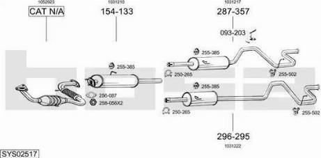 Bosal SYS02517 - Sistem de esapament allinparts.ro
