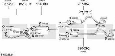 Bosal SYS02524 - Sistem de esapament allinparts.ro