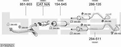 Bosal SYS02523 - Sistem de esapament allinparts.ro