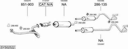 Bosal SYS02522 - Sistem de esapament allinparts.ro