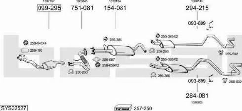 Bosal SYS02527 - Sistem de esapament allinparts.ro