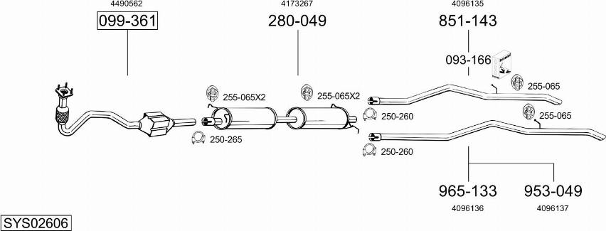 Bosal SYS02606 - Sistem de esapament allinparts.ro