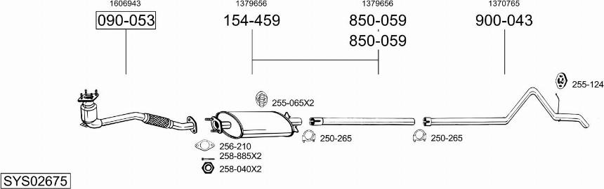 Bosal SYS02675 - Sistem de esapament allinparts.ro