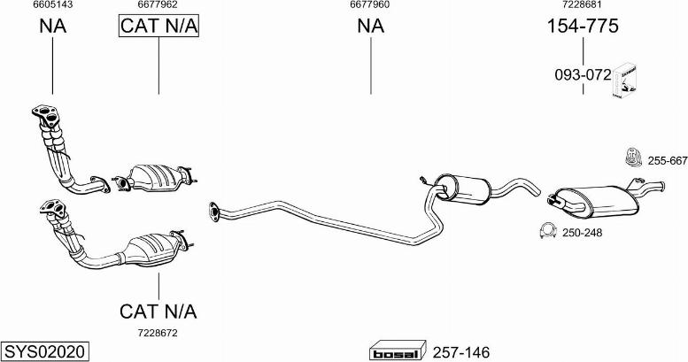 Bosal SYS02020 - Sistem de esapament allinparts.ro