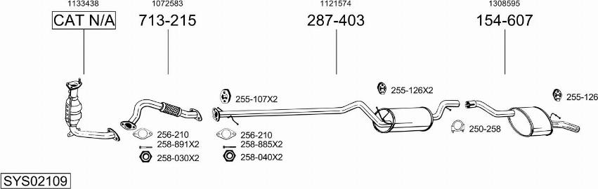 Bosal SYS02109 - Sistem de esapament - allinparts.ro