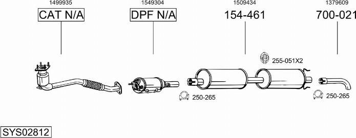 Bosal SYS02812 - Sistem de esapament allinparts.ro