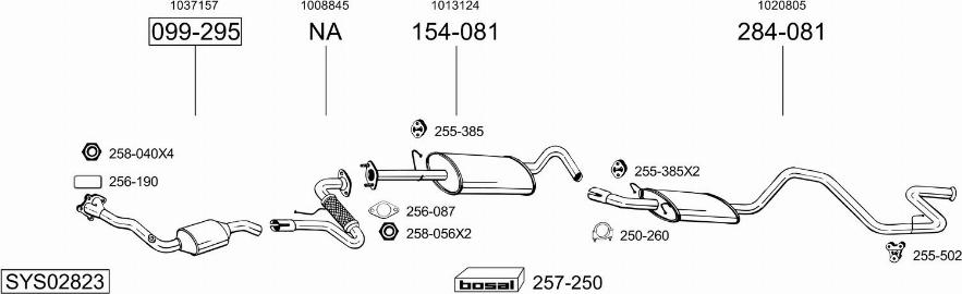 Bosal SYS02823 - Sistem de esapament allinparts.ro