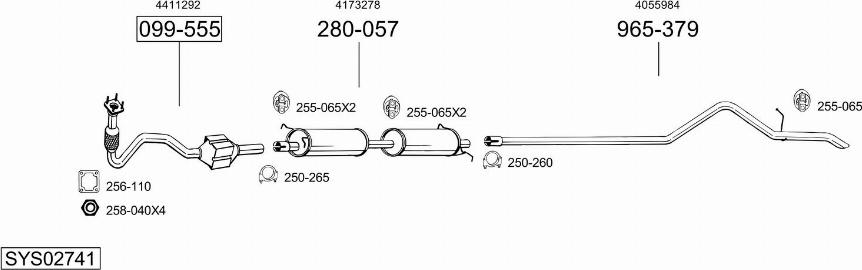 Bosal SYS02741 - Sistem de esapament - allinparts.ro