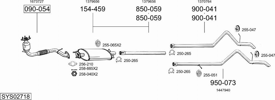 Bosal SYS02718 - Sistem de esapament - allinparts.ro