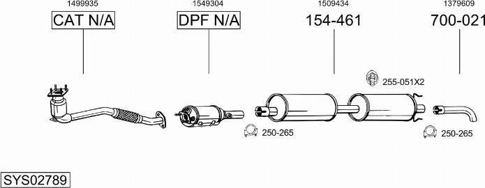 Bosal SYS02789 - Sistem de esapament - allinparts.ro