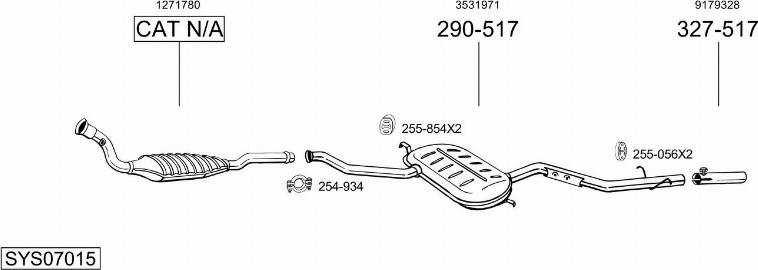 Bosal SYS07015 - Sistem de esapament allinparts.ro