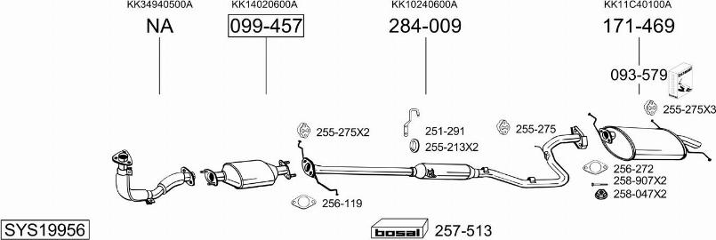 Bosal SYS19956 - Sistem de esapament allinparts.ro