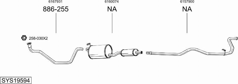 Bosal SYS19594 - Sistem de esapament - allinparts.ro