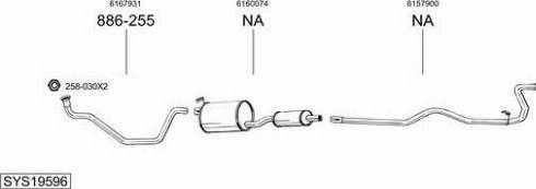 Bosal SYS19596 - Sistem de esapament - allinparts.ro