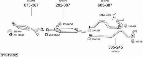 Bosal SYS19592 - Sistem de esapament allinparts.ro