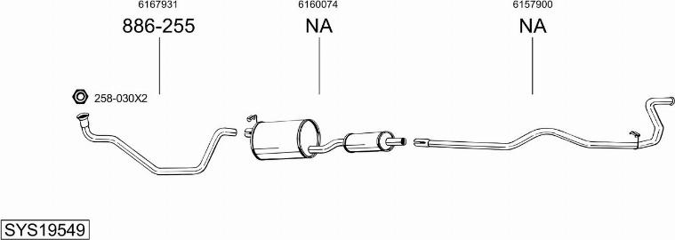 Bosal SYS19549 - Sistem de esapament allinparts.ro