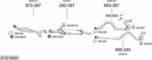 Bosal SYS19565 - Sistem de esapament allinparts.ro