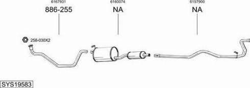Bosal SYS19583 - Sistem de esapament - allinparts.ro
