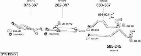 Bosal SYS19577 - Sistem de esapament allinparts.ro
