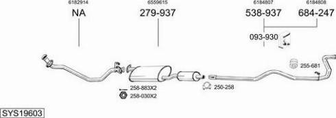 Bosal SYS19603 - Sistem de esapament - allinparts.ro