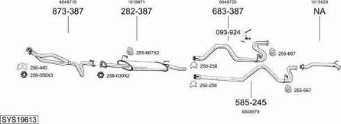 Bosal SYS19613 - Sistem de esapament allinparts.ro