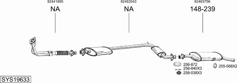Bosal SYS19633 - Sistem de esapament - allinparts.ro