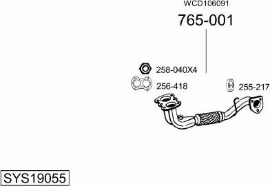 Bosal SYS19055 - Sistem de esapament - allinparts.ro