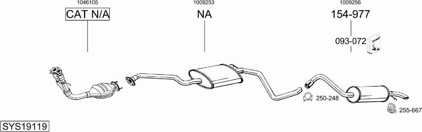 Bosal SYS19119 - Sistem de esapament allinparts.ro