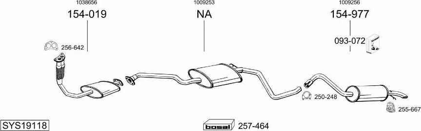 Bosal SYS19118 - Sistem de esapament allinparts.ro
