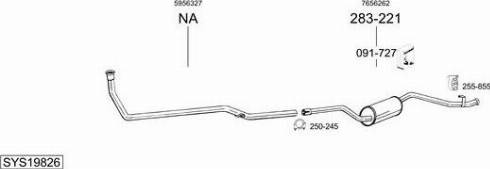 Bosal SYS19826 - Sistem de esapament allinparts.ro